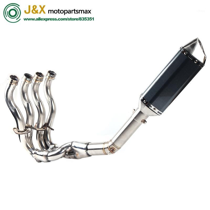 

Motorcycle Exhaust 304 stainless steel contact Pipe slip-on Elbow For Su zuki GSXR 600 750 R600 R750 2006 2007 K6 K71