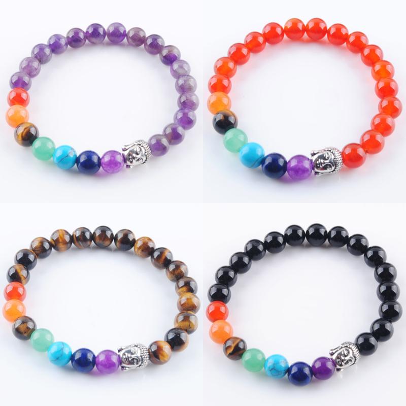 

Natural Gem Stone Bangle Round 8mm Beads Beadle Stretch Bracelet For Women Girls Jewelry 7 Inches TBK325