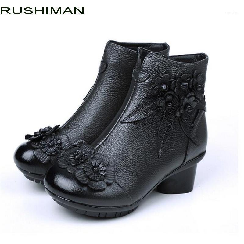 

2020 Autumn winter HOT SALE Shoes genuine leather fashion women's boots ankle boots for women black color big size(35-421
