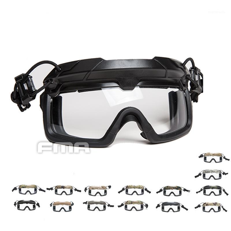 

FMA Tactical Helmet Safety Goggles 3mm White lens Split Anti-Fog Goggles TB1333-W Suit for Helmet1, De