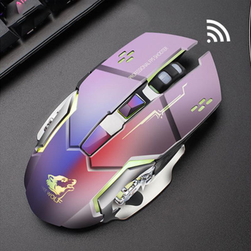 

Wireless Mouse Silent Rechargeable USB DPI Optical 2.4G Ergonomic LED Backlit X8 Gaming Mouse For PC Laptop Computer