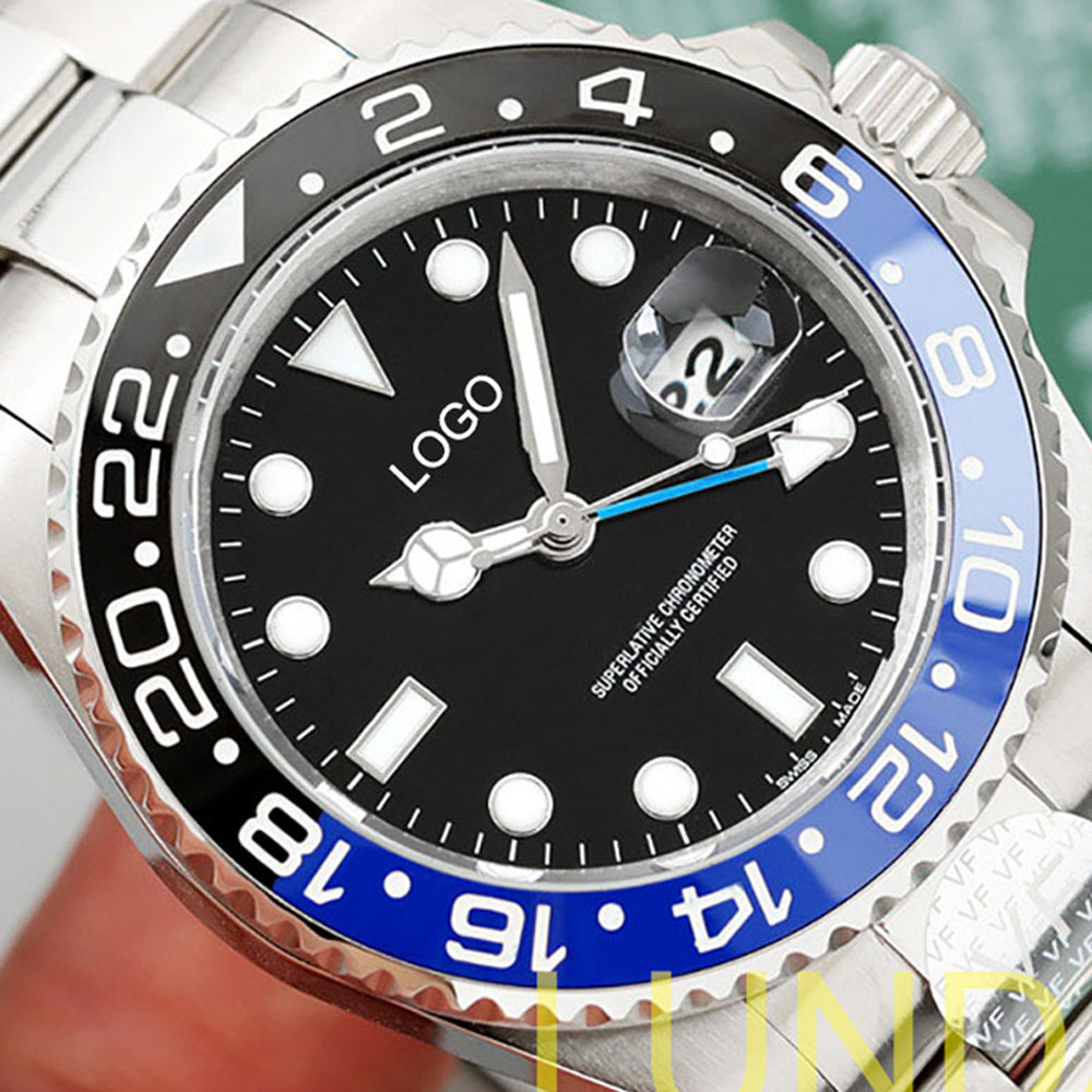 

men automatic mechanical 40mm sapphire rotary ceramic bezel
