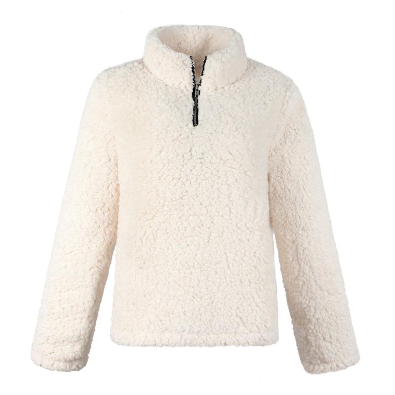 

Woemn Fake Fur Pullover Top Turtle-neck Long Sleeve Warm Thick Blouse Spring Autumn Winter Big Size New Arrival, Blue
