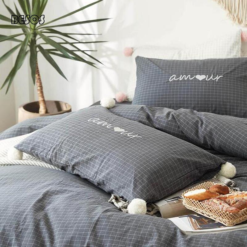 

48*74cm Ins Ball Simple Letter Embroidery Cotton Pillowcase Cotton Nordic Washed Pillowcase Pair B0128M Pillow Case