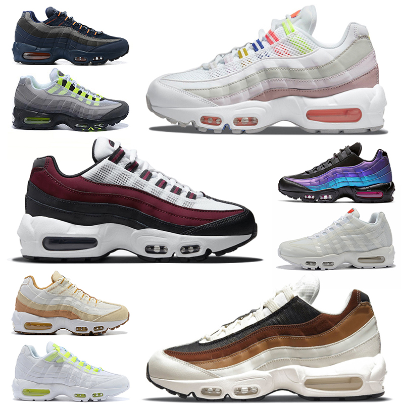 

Classic 95s Women Men Running Shoes OG Neon Greedy Black Laser Blue Fuchsia Worldwide Bordeaux Dark Driftwood Outdoor Sports Trainers Sneakers Walking Jogging, 07 40-46 yin yang white