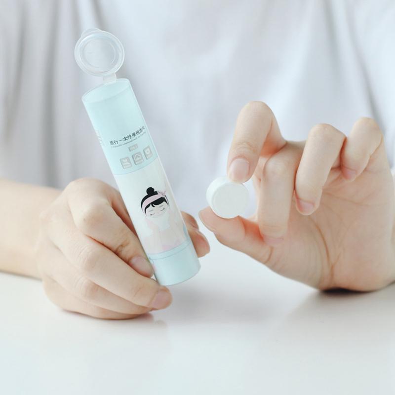 

Towel Make Up Tubular Disposable Double-sided Washing Face Soft Practical Portable Mini Travel Compressed, As pic