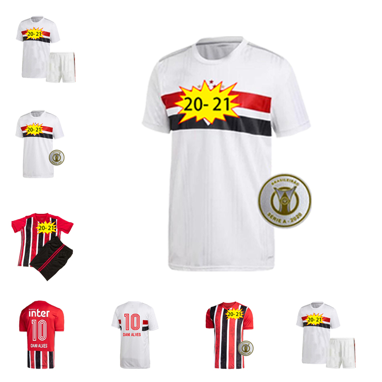 

2020 Sao Paulo Soccer Jerseys Men kids São Paulo 20 21 Pato Juanfran Antony Pablo Reinaldo Dani Alves Camisa de futebol men+kids kit, Home patch 1