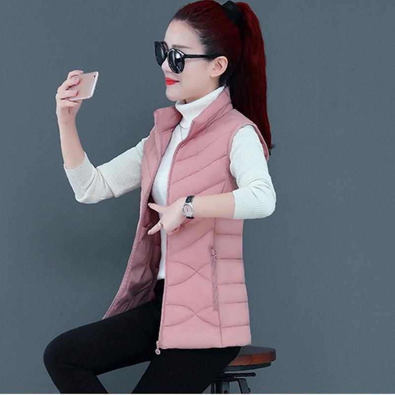 

Women's vest Down jacket Autumn winter Vests jacket Korean Student Warm waistcoat Loose 5XL Plus size top Short Coat, Black