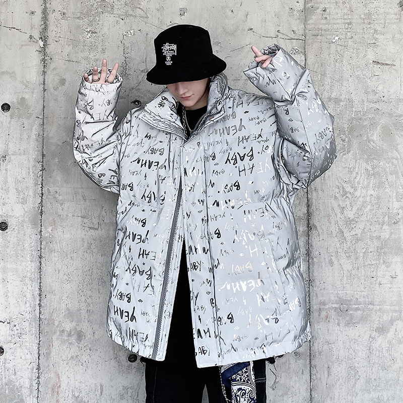 

2021 New Parka Windbreaker Fleece Thick Warm Coats Overcoats Men's Winter Clothing Ysqr, Black