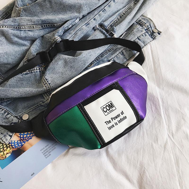 

Woman Bags Fashion Lady Color Matching Wild Retro Pocket Shoulder Messenger sac banane femme waist pack bag heuptas dames, Sky blue