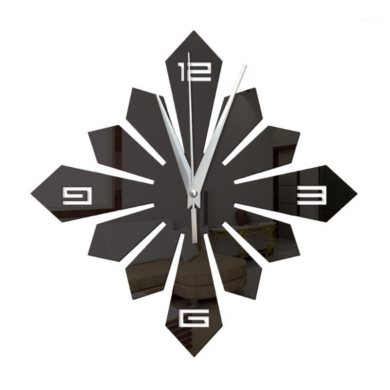 

Wall Hanging Clock Modern Household Kitchen Room Decor Acrylic Arrow Mirror Hollow Decor Gift Numeral Wall Clock without Battery1