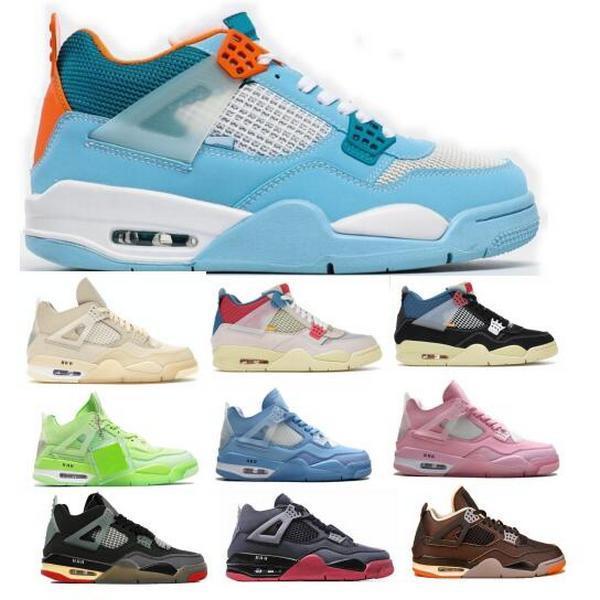 

White 4 4s Sail Noir Jumpman Outdoor Shoes Union Guava Ice Black Scarpe Sports Mens Women Man 2021 New Arrival Trainers Shoe Sneakers, Brown