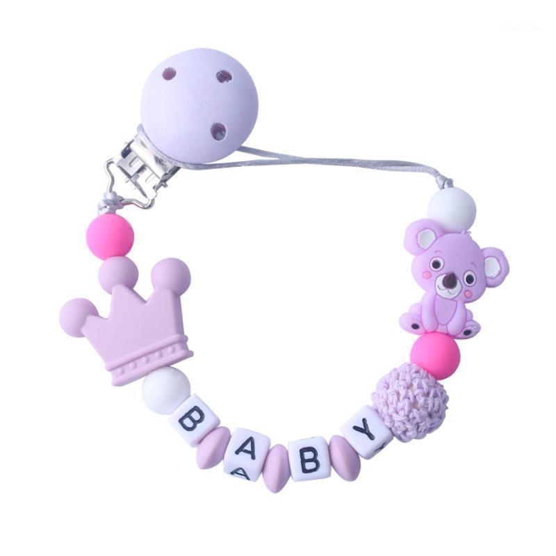 

Personalized Baby Pacifier Clips Silicone Pacifier Chain Wood Holders Baby Teether Clips BPA FREE accesorios1