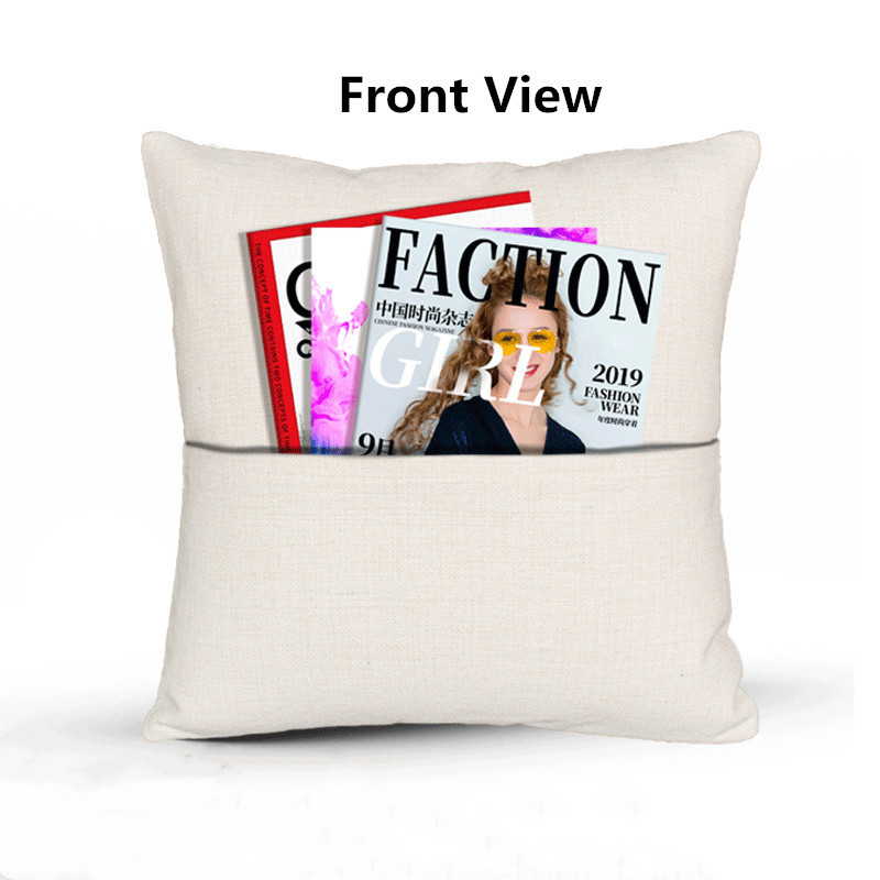

Nature Durable Burlap Plain Color Sofa TV Back Heat Transfer Throw Pillow Case For DIY Sublimation Blank Linen Pocket Cushion Cover