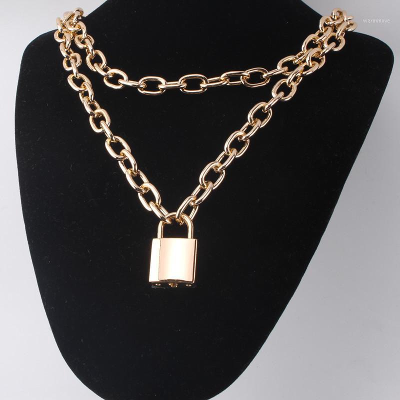 

Personalized punk item sweater sweater men and women chain nightclub wild temperament lock necklace1