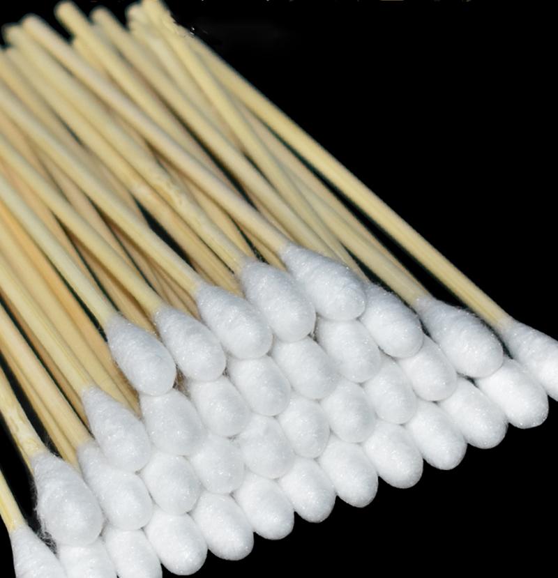 

300pcs/packMedical cotton swab disposable Sterile cotton stick Home disinfection emergency Wooden applicators buds Q