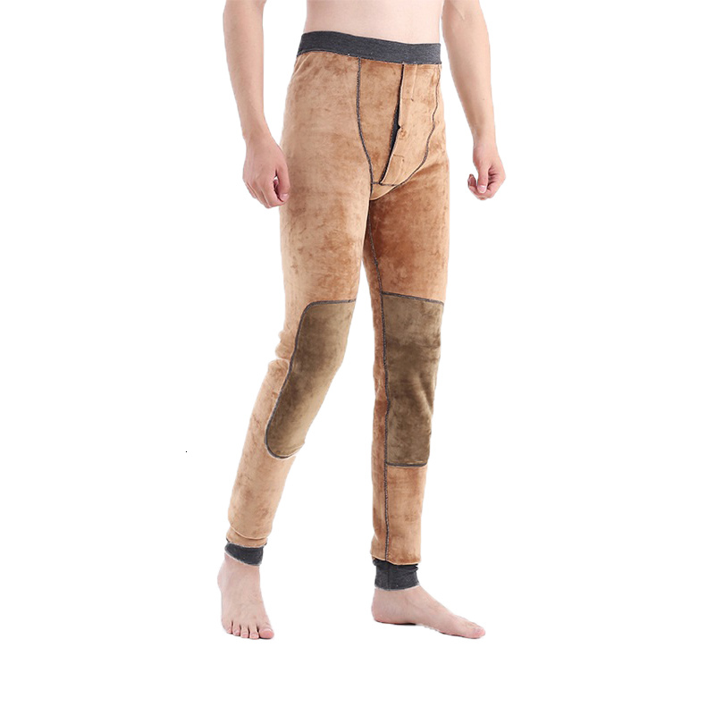 

2021 New We Will Have Thermal Underwear Only for 186-200cm Men's Height Persons Length 120cm Warm Winter Johns Longer Male Pants 7m7g, Beige