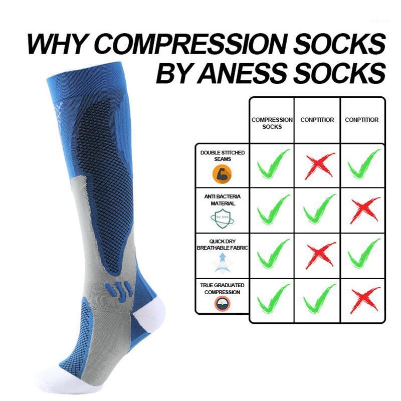 

10Pairs Sports Socks Men/Women Leg Support Stretch Running Compression Socks For Travel Football Breathable Adult 168N1, 2-each color 2 pairs