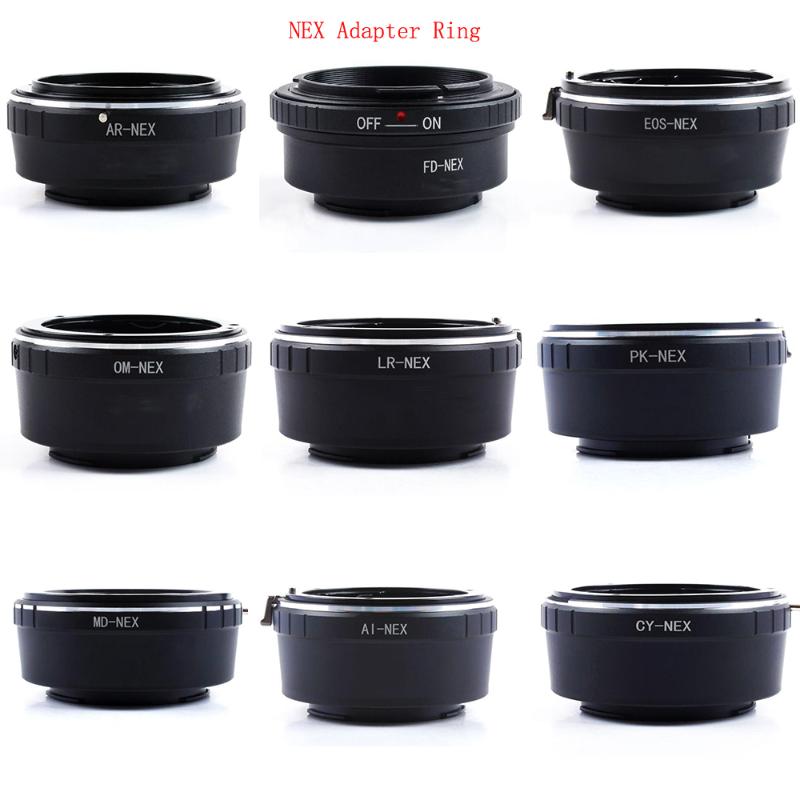 

Camera Lens Adapter Ring for EOS AI PK MD FD LR CY OM AR Lens Adapter to for NEX E mount camera pentax