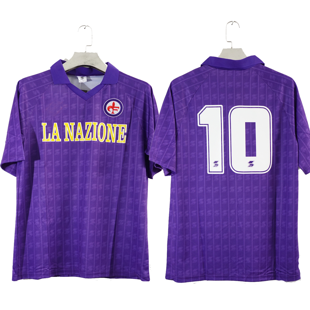 

Free shipping 1989 1990 fiorentina baggio vintage shirts, Away white