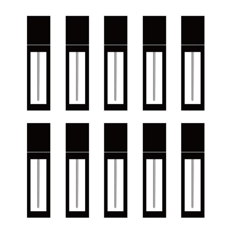 

10pcs/lot 4ml Plastic Empty Lip Gloss Tube Black Clear Lip Bottles Container Cosmetic Refillable Bottles Glaze Tubes