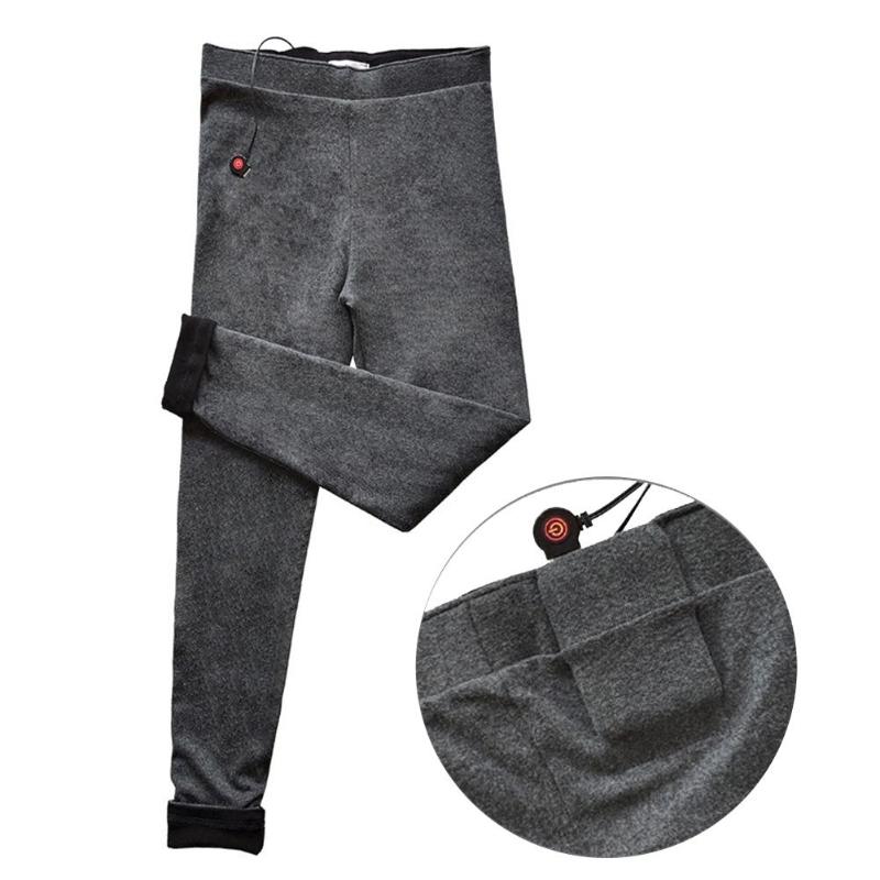 

USB Heated Pants Women Rechargeable Insulated Trousers Three-level Temperature Control Heated Slim Fit Trousers Baselaye, As pic