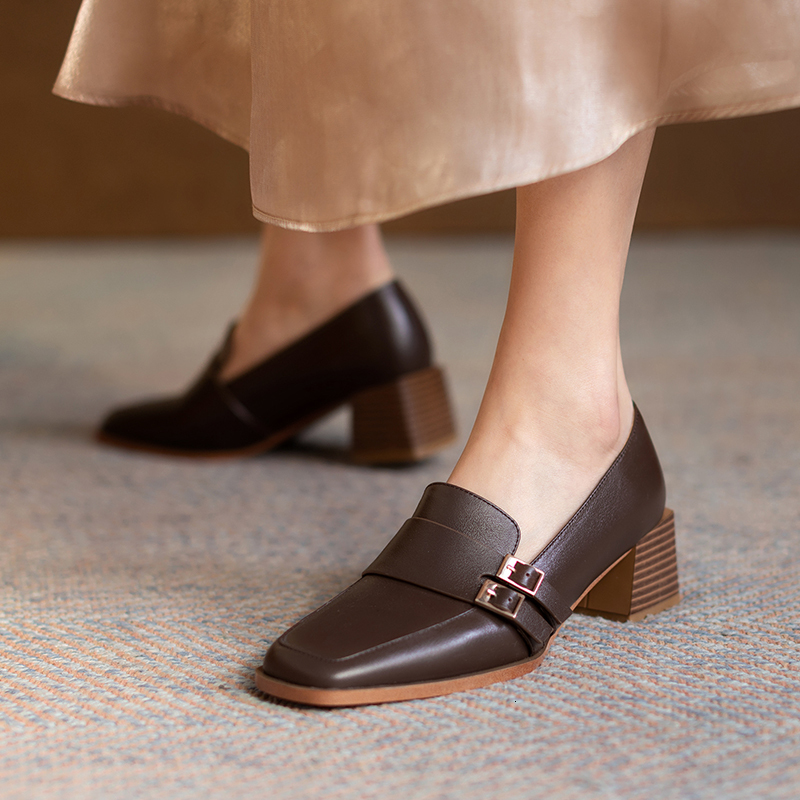 

2021 Sexy Women New High-heeled Pumps Genuine Spring Summer Office Woman Shoes E8PZ, Apricot.