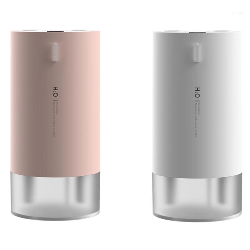 

430ML Mini Double Spray Humidifier Car Digital Air Humidifier Night Light USB Charging Humidificadores1