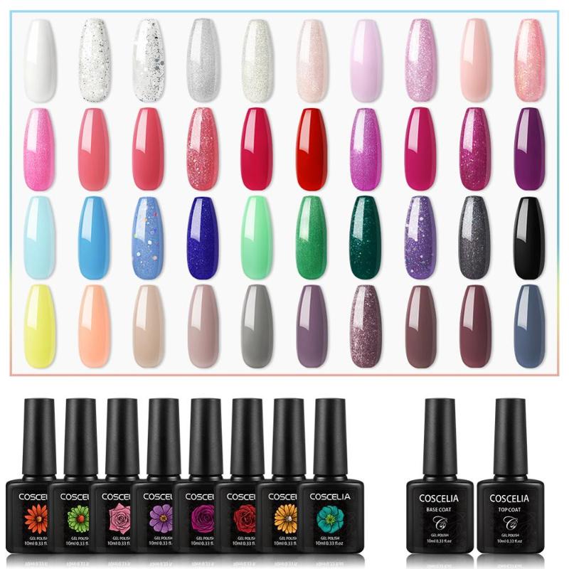 

COSCELIA Manicure Set For Nail Kit Gel Varnish Soak Off UV Gel LED Semi Permanent All For Manicure Nail Art Decoration kit