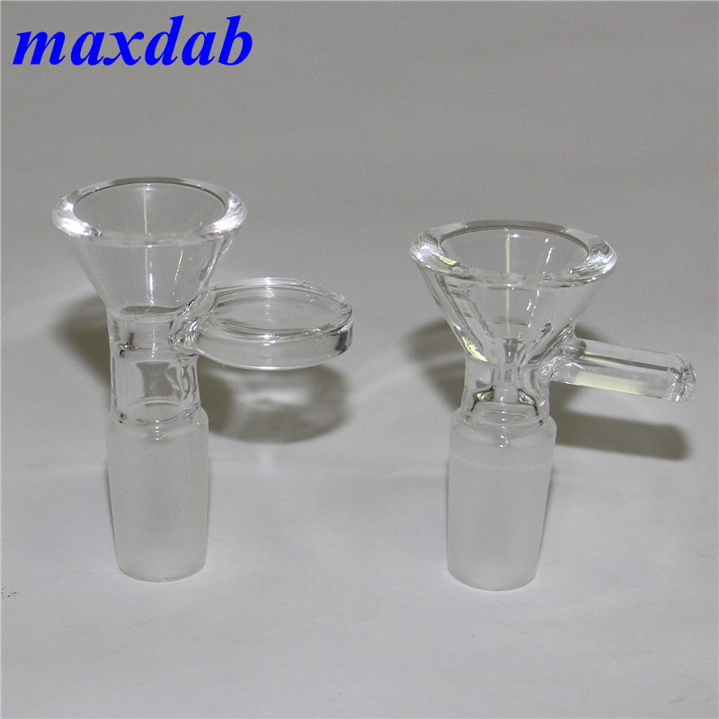 

Thick Round Glass Bowl Herb Dry Oil Burner hookah With Handle 3 Types 14mm 18mm male For Hookahs Smoking Tools Accessories water Bongs