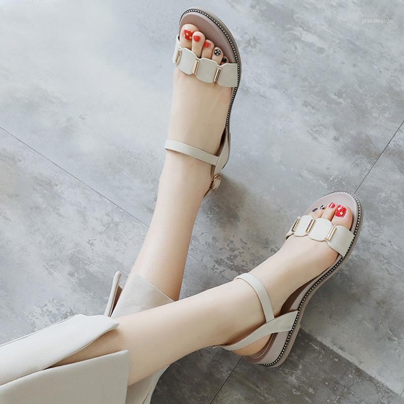 

Women's Sandals Women's Fairy Shoes Ins Fashion All-match Flat Shoes High Heels Sandals Women Womens Women1, Beige