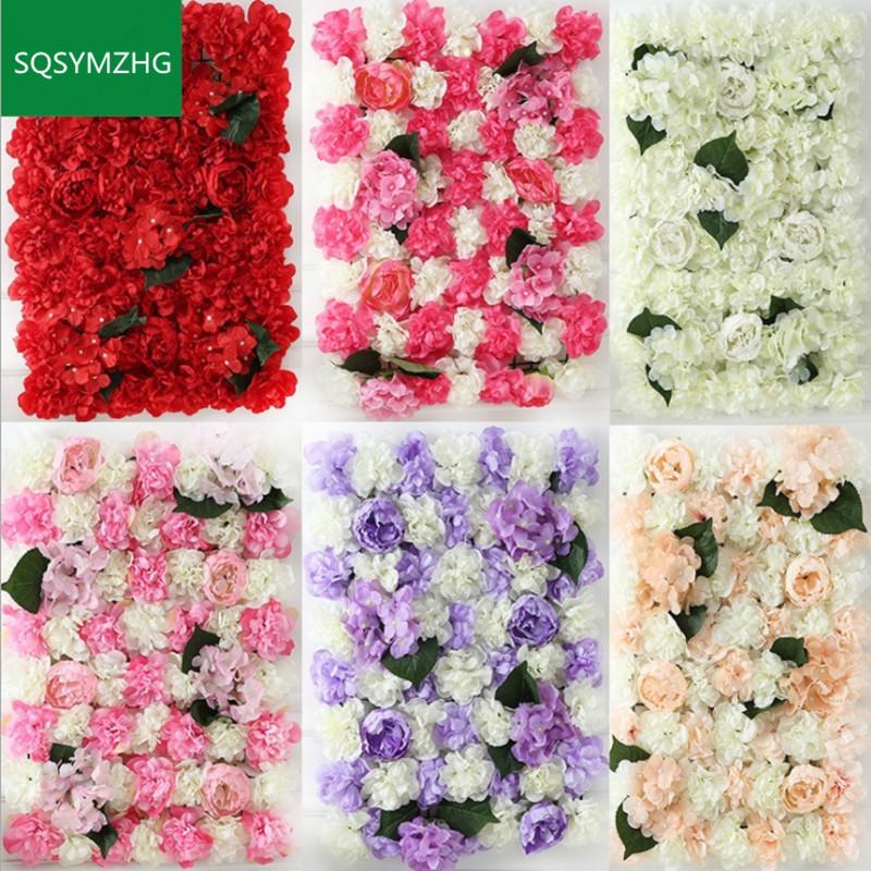 

40x60CM Silk Rose Flower Home Decor Artificial Flower for Wedding Decoration Wall Romantic Wedding Backdrop Decor, Pink