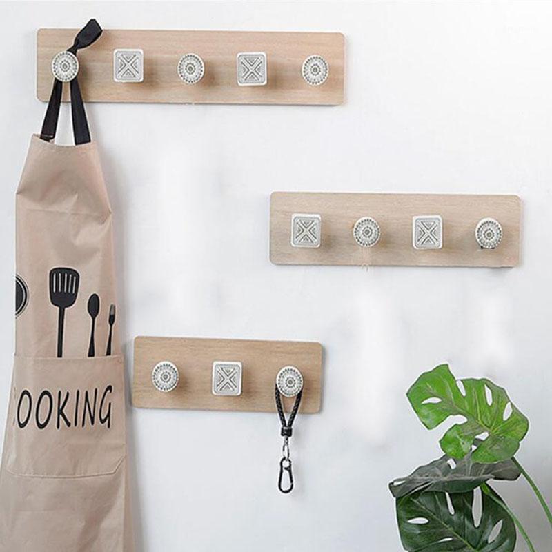 

Nordic Wood Coat Hanger Wall Hook Home Decorative Coat Hangers Key Holder Wall Hooks Key Hanger Shelf1