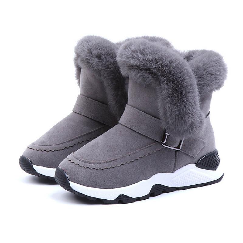 

Kids Boots for Baby Girls Ankle High Snow Boots Plush Inner Keep Warm in Winter and Anti-Slippery Sole for Baby Boys Sneakers, Black