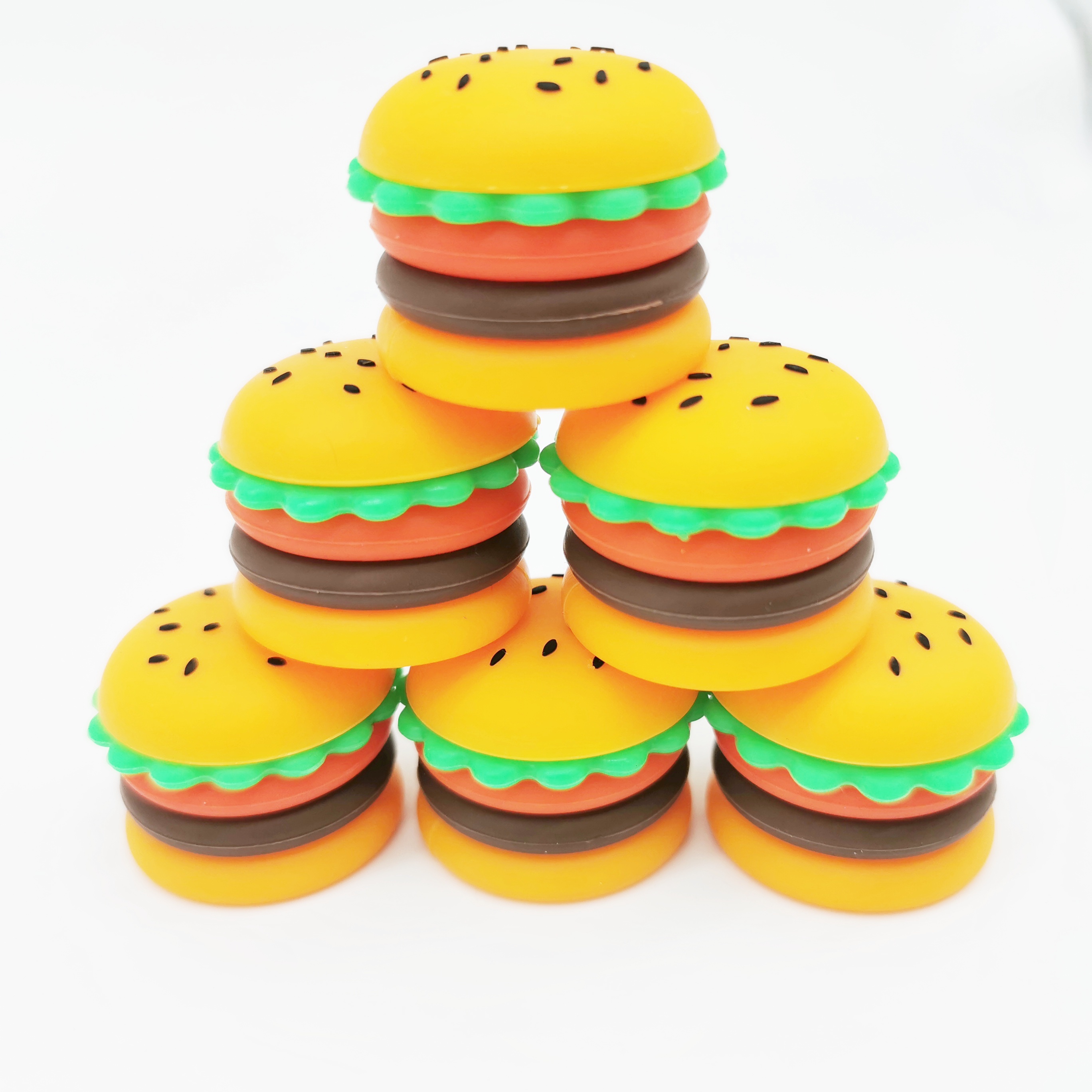 

home hamburger jar Silicone Container Jars Dab Wax Vaporizer Container Slick Dry Herb Containers