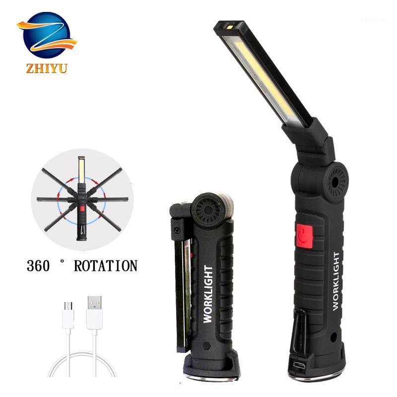 

ZHIYU Led Work Light with Magnet COB+LED Rechargeable Led Torch Built-in Battery for Outdoor Camping Maintenance1