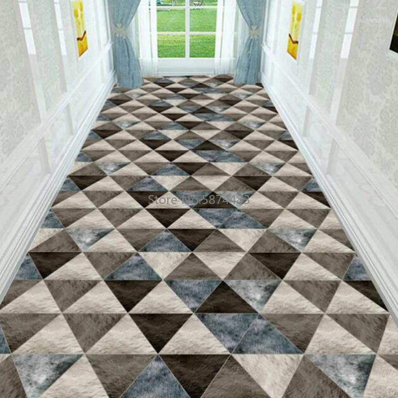 

Nordic Modern Floral Long Hallway Carpets Home Stair Mat Hotel Aisle/Corridor Area Rugs Anti-Slip Bathroom Kitchen Doormat1