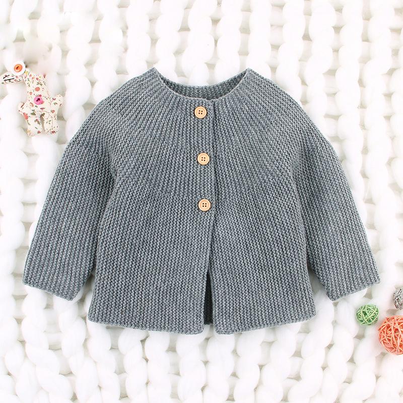 

2021 Spring Unisex Baby Knitted Cardigan Sweaters Infant Toddler Causal O-neck Outer Sweaters Baby Clothes Girls Princess LZ061, Orange