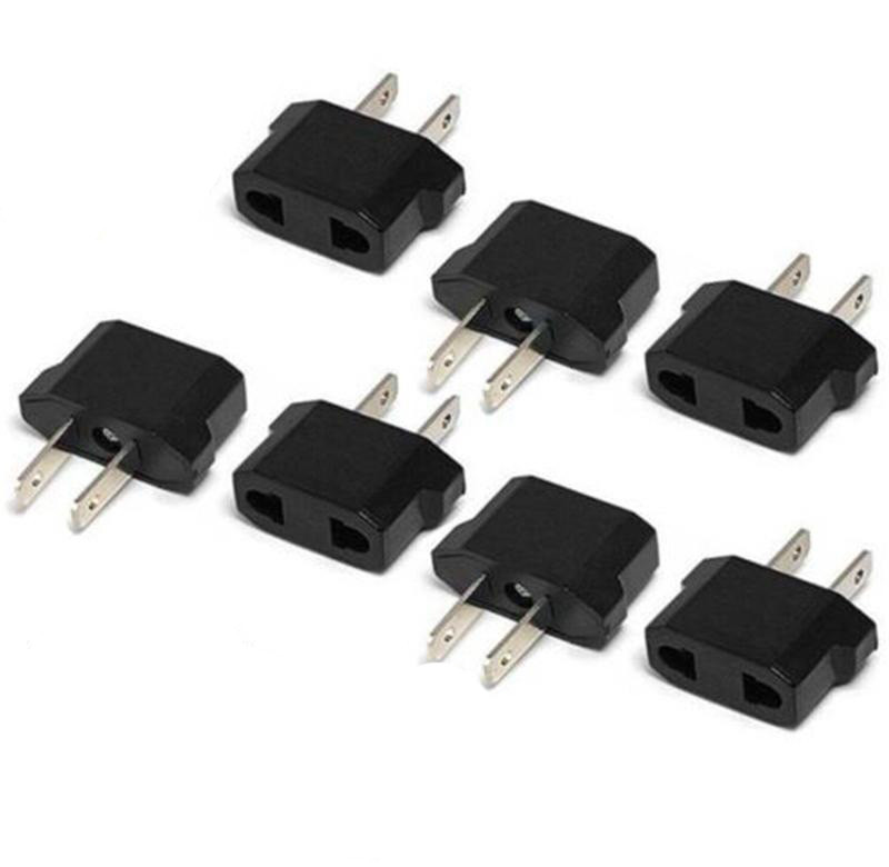 

Free Shipping US to EU EU TO US Power Plug Converter Adapter Adaptor USA to European Black Plastic Travel Converter