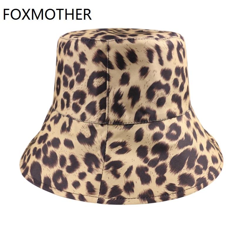 

FOXMOTHER Fashion Leopard Bucket Hat Outdoor Sun Hat Travel Casual Pot Bucket Summer Hats For Women Chapeau Femme, 04