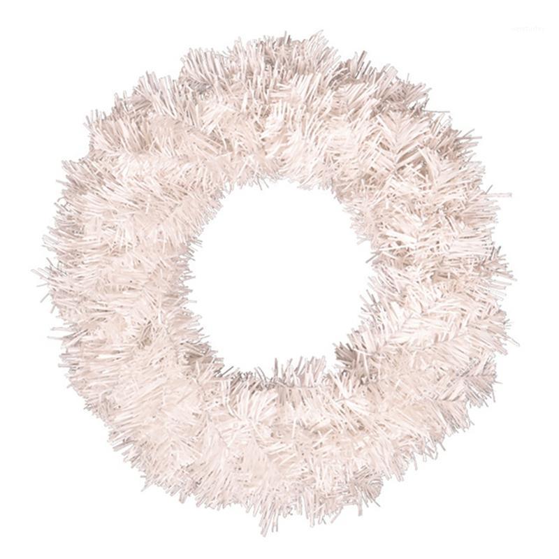 

White Artificial Pine Wreath Garland for Front Door, Wedding, Window, Fireplace, Parties, Christmas, Home Decoration1