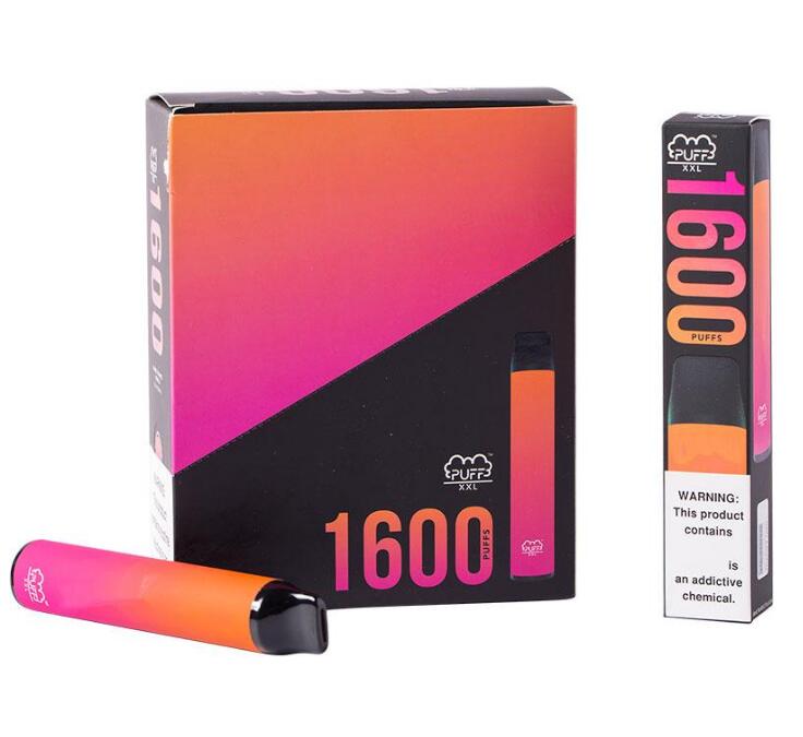 

Latest 1600puffs Disposable Vape Pen Device Pods Starter Kits 1000mAh Battery 6.5ml Cartridges PUFF XXL