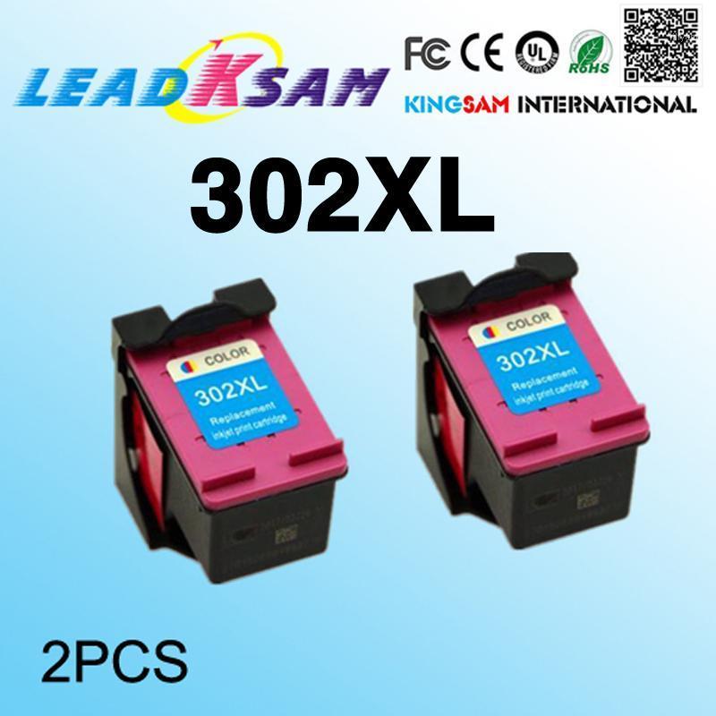 

2x color ink cartridges compatible for 302 302xl for 302 OfficeJet 3830 4650 Envy 4520/4522 printer1