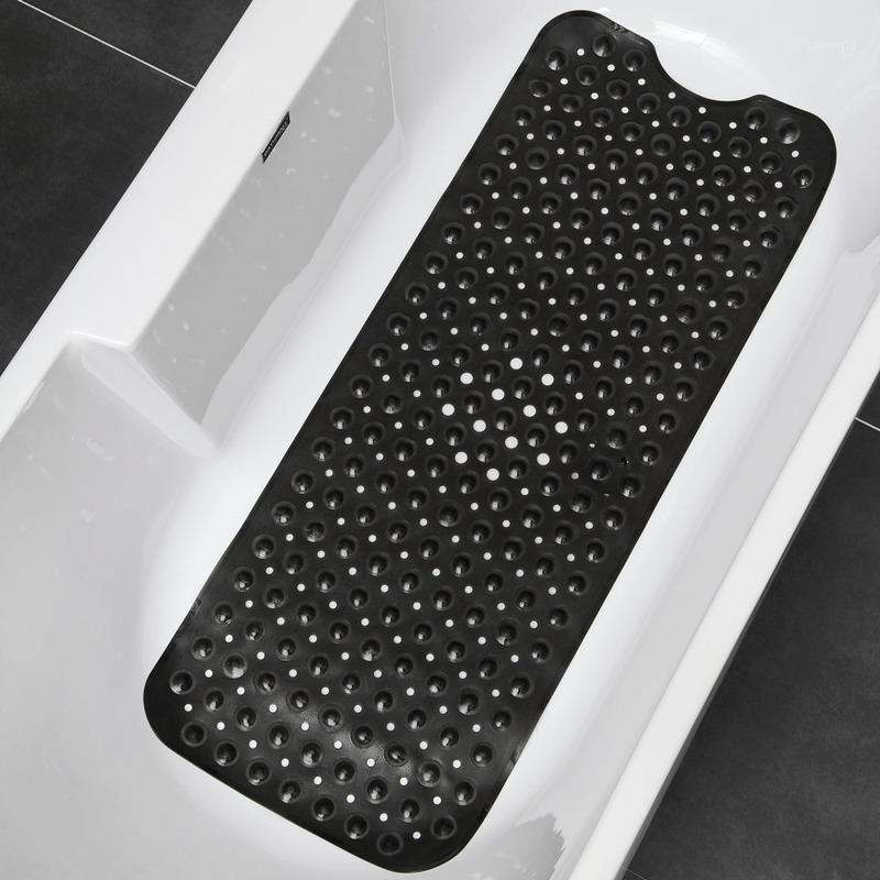 

Extra Long Bath Mat Massage Safety Shower Bathtub Mats Non Slip Bathroom Floor Mat for Kids/Elderly /Disabled WY721081, White