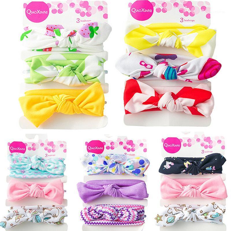 

3PCS Toddler Baby Girls Headband Bowknot Cartoon Printed Elastic Headwear Hairband Cute Lovely Gifts Accessories New Hot 20211