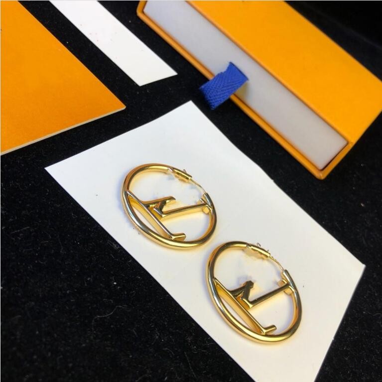 

Top quality Hot Sale Fashion gold hoop earrings for lady Women Party earring New Wedding Lovers Big size engagement Jewelry for Best gifts