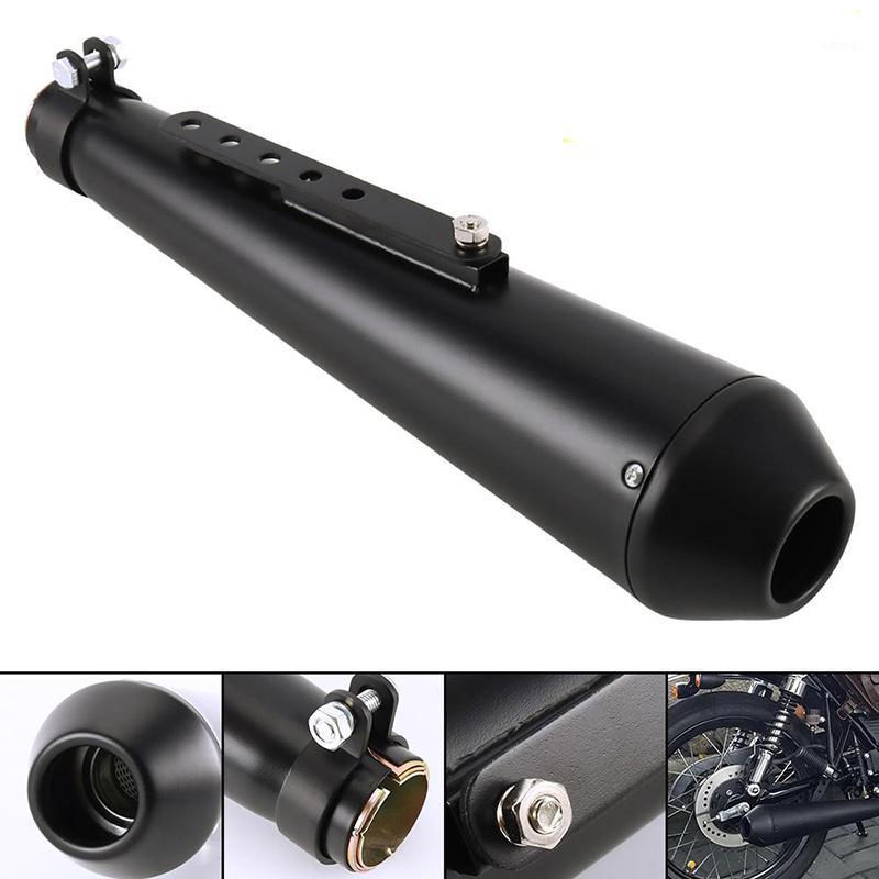 

Universal Stainless Steel Muffler Exhaust Pipe Motorbike Motorcycle Vintage Modified Racer Black Silver1