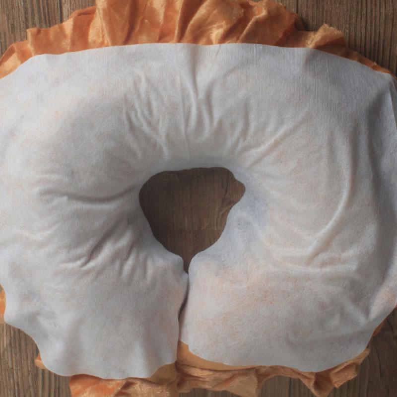 

Cotton U-Shaped Aperture Hole Towel Beauty Salon e Table Disposable Party Cover Pad White 100 Sheet