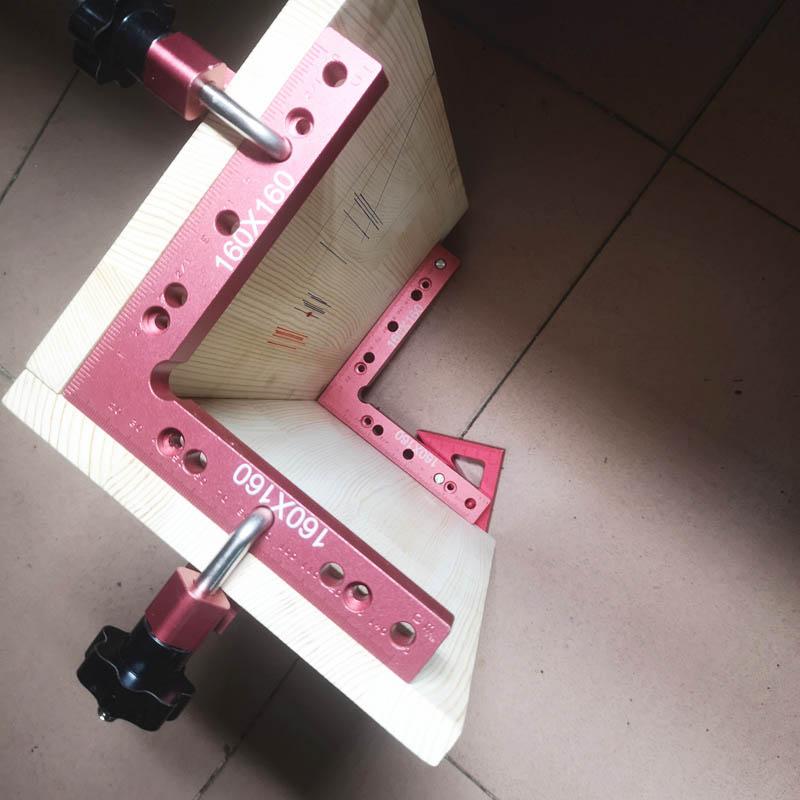 

6 pc/set 90 Degrees L-Shaped Auxiliary Fixture Splicing board Positioning Panel Fixed clip Woodworking Square Ruler tool