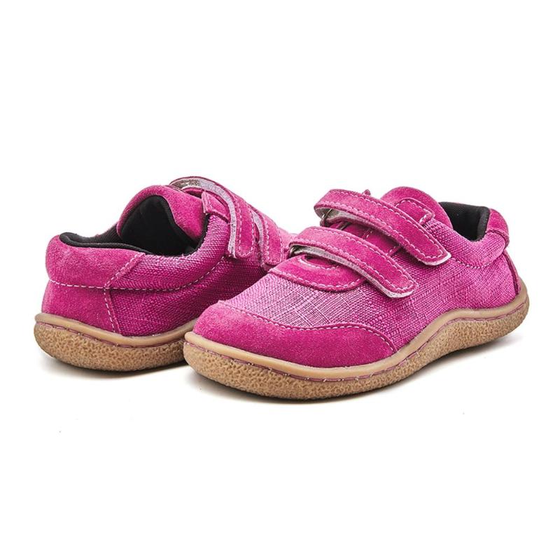 

Tipsietoes Kids 2020 Toddler Baby Genuine Leather + Fabric Shoe Girls Boys Sneaker Kid Child Causal Flat Barefoot, Fuchsia